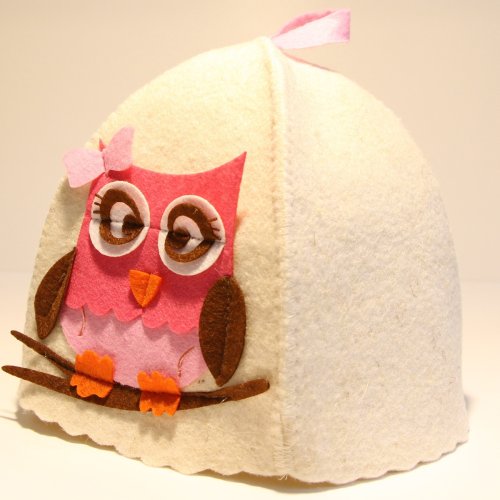 детальное фото шапка банная с аппликацией "мэри" в интернет-магазине Дачный Эксперт