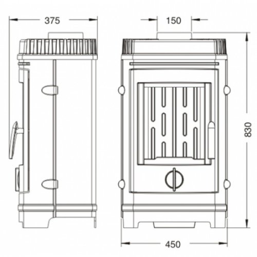 печь-камин invicta chatel