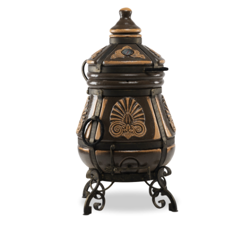 детальное фото тандыр экотандыры греческий, чёрный, откидная крышка в интернет-магазине Дачный Эксперт